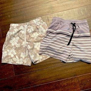 Two swimming trunks